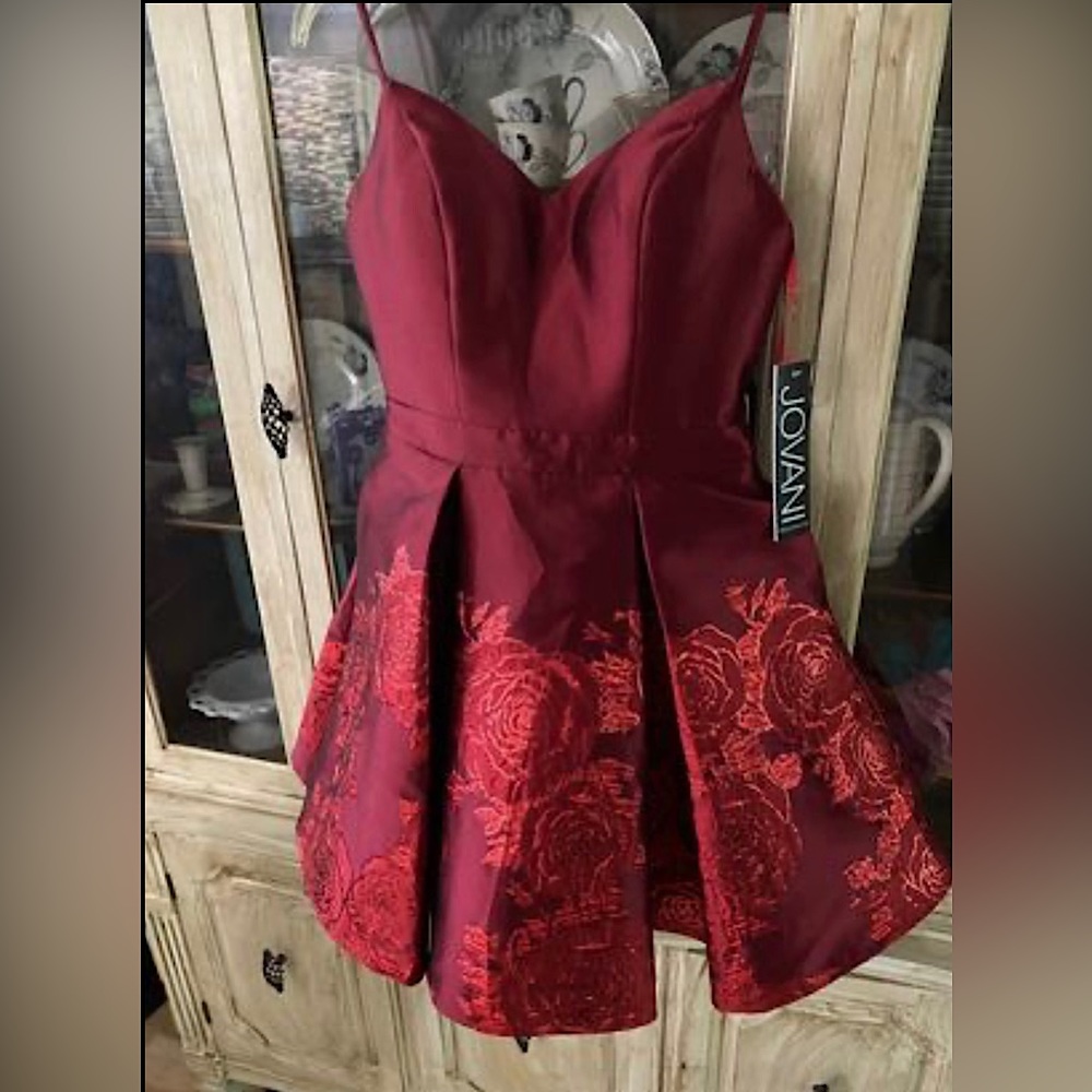 Jovani Red Party Pageant Cocktail Dress with POCKETS Sz 2 NWT!